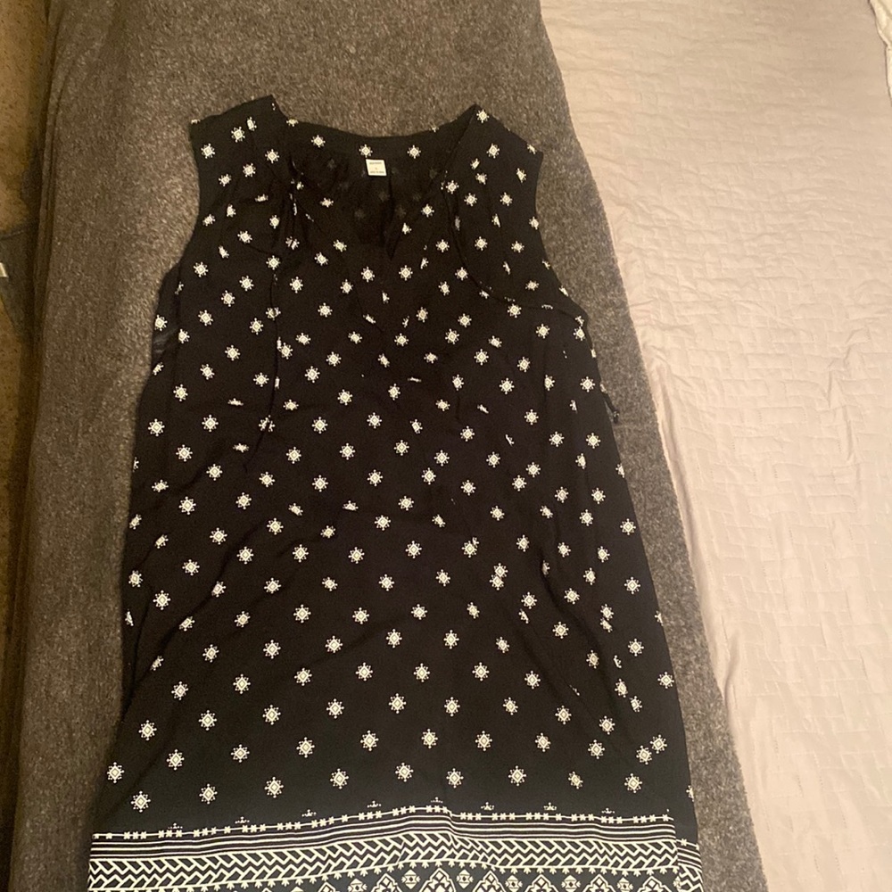 Black and white straight dress
